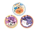 Simpatici adesivi di Halloween per bambini, etichette adesive rotonde per feste con zucca e fantasma. - Confezione da 6 Pezzi (Stile B)