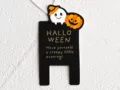 Halloween ghost pumpkin cupcake topper cute cake insert card party spooky dessert decoration - Style A / 50 Pieces/Pack