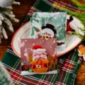 Christmas cartoon cookie packaging bags self sealing OPP bags for nougat baking pastry - Random Mixed Pattern (10*10+3cm) / 100 Pieces/Pack