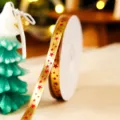 Gold star ribbon for gift wrapping, 1cm double-sided holiday packaging decorative detail. - Star Model (1cmx22m)