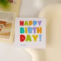 Mini biglietto auguri compleanno, carta carina colorata per decorazione fiori e torte. - Modello C / 50 Pezzi/Confezione (Stile C)