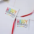 50pcs Mini Happy Birthday Message Cards Colorful Cake Decoration Greeting Cards Set - 50 Pieces/Pack (Style F)