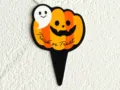 Halloween Pumpkin Ghost Cupcake Topper Cute Party Cake Insert Card Dessert Decoration - Style E / 50 Pieces/Pack