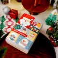 Christmas book shaped paper gift box for cookies and handmade DIY presents, holiday packaging. - Style B / 17x12x5cm