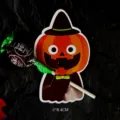 Halloween simpatico cartone animato zucca fantasma lecca-lecca carta decorativa 50pz - Stile Zucca Fantasma (h) / 50 Fogli