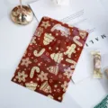 Borsa regalo in plastica di Natale con simpatici motivi di pan di zenzero e caramelle. - Bastoncino di zucchero / Confezione da 25