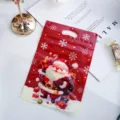 Borsa regalo in plastica natalizia con Babbo Natale, sacchetto festivo per caramelle. - Babbo Natale Zaino / Confezione da 25