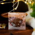 Christmas gift packaging bags clear self-adhesive candy bags with silver snowflake pattern - 100 Pieces/Pack (10*10+3cm) / Pink Background Snowflake