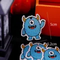 Cute blue one-eyed monster paper tags for DIY crafts and Halloween party decorations. - Monster / 50 Pieces