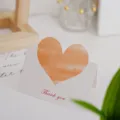 Carte de vœux cœur minimaliste pour les fêtes, anniversaires, Saint-Valentin et vœux romantiques. - Carte Pliable Cœur Orange
