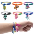 Bracelets fermeture éclair multicolores avec pendentifs spatiaux mignons pour enfants. - Bracelet Fermeture Éclair Espace Aléatoire