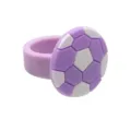Colorful PVC football ring cute silicone ring candy color party gift jewelry accessory - Purple