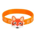 Niedliches orangefarbenes Cartoon-Katzen Silikonarmband mit Tatzendruck für Kinder Geschenke. - Hellorangener Stil (04)