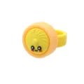 Simpatico anello panino ripieno cartone animato PVC gomma morbida giocattolo bambino stile - Giallo