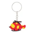 Niedlicher Cartoon Hubschrauber Schlüsselanhänger mit PVC Anhänger und Metallring für Taschen - Hubschrauber Schlüsselanhänger