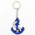 Porte-clés ancre de pirate en PVC avec motif crâne, pendentif de sac durable et stylé. - Ancre Crâne