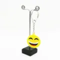 Süßer Emoji Schlüsselanhänger mit gelbem lächelndem Gesicht Anhänger, tolle PVC Taschen Deko. - Emoji Stil 02
