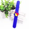 Bracelet slap de sport en silicone pour enfants, jouet bracelet ballon coloré détail. - Style Multi-Ballons Bleu