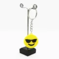 Coole emoji zonnebril sleutelhanger PVC schattige tas hanger geel gezicht auto ring accessoire - Emoji Stijl 07