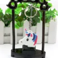 PVC weiches Gummi Einhorn Schlüsselanhänger, süßer Cartoon Schlüsselring für Taschen und Schlüssel. - Einhorn Stil 6