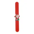Detail van de kerst siliconen slap bracelet met schattig kerstman cartoon ontwerp voor feest. - Kerstman Gladde Stijl