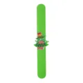 Groene siliconen slap-armband met een schattige kerstboombedel en feestelijke tekst. - Kerstboom Gladde Stijl