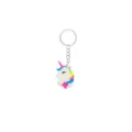 Detailed close-up view of the cute cartoon unicorn keychain, showing the soft PVC pendant design. - Luminous Style 12
