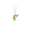 Detailed view of the cute colorful unicorn keychain pendant showing its vibrant resin mane design. - Luminous Style 11