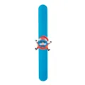 Kerst siliconen slap armband schattige cartoon Kerstman polsband voor feestcadeau - Blauwe Kerstman Gladde Stijl