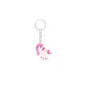 Close-up detail shot of the cute luminous pink unicorn keychain pendant, perfect gift. - Luminous Style 10