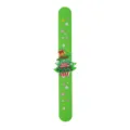 Grüne Silikon Klapparmband Weihnachten mit Christbaum Anhänger für Feiern Geschenke. - Weihnachtsbaum Stern Stil