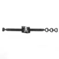 Halloween Pirat PVC Armband fuer Kinder, verstellbares schwarzes Armband Party Schmuck. - Stil 02