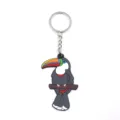 Porte-clés toucan en caoutchouc souple PVC avec anneau métallique joli pendentif cadeau - Style 2