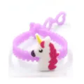 Leuke paarse eenhoorn siliconen armband met hartvormig verstelbaar ontwerp voor kinderen. - Eenhoorn 3-Gats Polsband 09