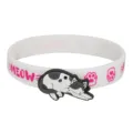 Süsses Cartoon Katze Silikon Armband mit Anhänger, tolles Geschenk für Kinder und Teenager. - Tuxedo Katze Weißes Band Stil (07)