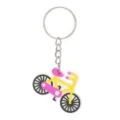 Süßer Fahrrad PVC Schlüsselanhänger mit Metallring, ideal für Taschen, Schlüssel und Geschenke. - Fahrrad Schlüsselanhänger