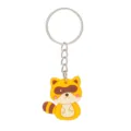 Süßer Cartoon Tier PVC Schlüsselanhänger Anhänger Detailansicht, ideal für Taschen und Schlüssel. - Waschbär Schlüsselanhänger