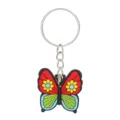 Bunter PVC Schmetterling Schlüsselanhänger süßer Cartoon Anhänger Metallring Geschenke - Schmetterling Schlüsselanhänger