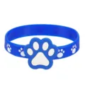 Niedliches Katzen Pfoten Silikon Armband, blauer Kinderschmuck Armreif Geschenke. - Pfotenabdruck Silikonarmband 08