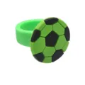 Colorful PVC soccer football ring for kids party gift cake decoration toy vibrant style - Green