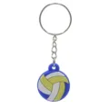 Sport volleybal sleutelhanger met metalen ring en kleurrijke siliconen hanger voor tas. - Volleybal sleutelhanger