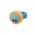 Joli anneau de simulation Xiao Long Bao PVC jouet souple anneau de petit pain cuit à la vapeur - Bleu