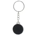 Volleybal sleutelhanger schattige sporttas hanger metalen ring en siliconen bal accessoire. - Zwarte Volleybal Sleutelhanger