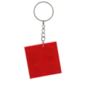 Red PVC building block keychain with metal ring, cute toy pendant gift for game fans. - Red