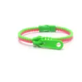 Bracelet fermeture éclair bicolore jouet anti-stress nouveauté amitié poignet cadeau mode - Vert + Rose