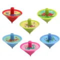 6pz trottole in plastica colorate giocattoli dinosauro cartoni animati per feste - Dinosauro / 6 Pezzi