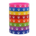 Bunte Silikon Armbänder mit niedlichem Pfotenabdruck Design, Gummi Armreifen für Kinder. - Katzenpfote Armband Set
