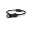 Bracelet fermeture éclair bicolore, accessoire de mode et jouet amusant pour enfants. - Noir+Blanc