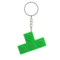 Green block keychain PVC soft toy pendant building brick game accessory cute gift variant - Green