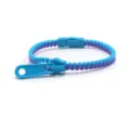 Bracelet fermeture éclair bicolore enfant mode jouet décompression bleu violet cadeau - Bleu + Violet
